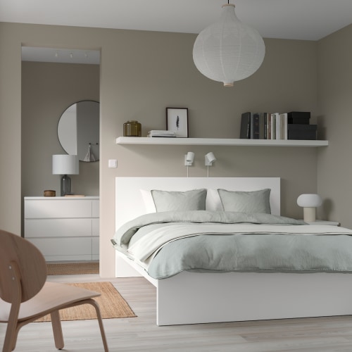 Malm bed outlet frame with storage